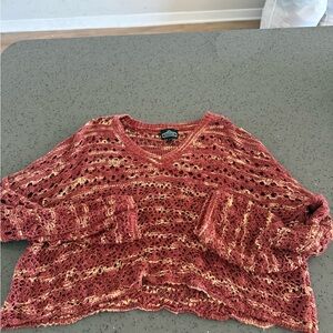 Women's Red Knit Sweater